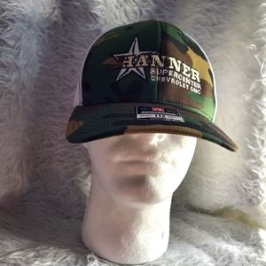 Camo  Hanner Chevrolet Richardson adjustable trucker hat